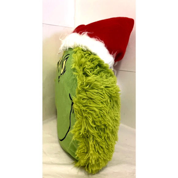 Grinch Christmas Tree Topper Ornament Decoration Large Stuffed Furry Grinch Head - Picture 6 of 6